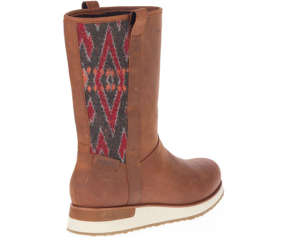Merrell Boots Brown - Roam Pull On Waterproof - Womens 06ZOELXAV